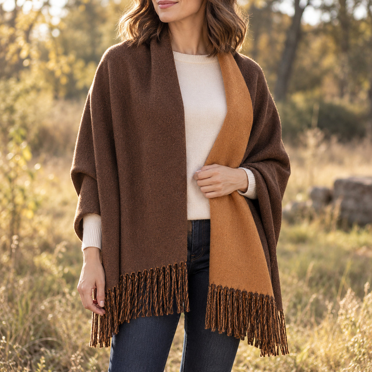 Șal din pashmina reversibil pentru femei
